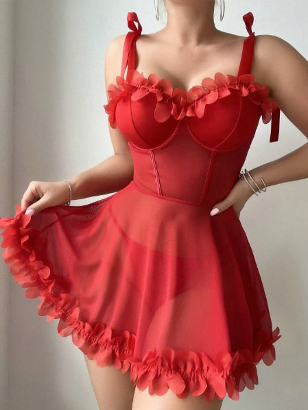 Red Lingerie Dress for Women – Sexy Nightdress PRUFAL | Pay on Delivery Morocco
