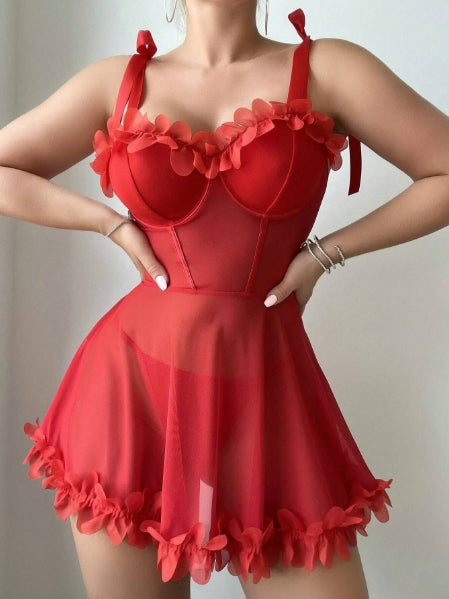 Red Lingerie Dress for Women – Sexy Nightdress PRUFAL | Pay on Delivery Morocco