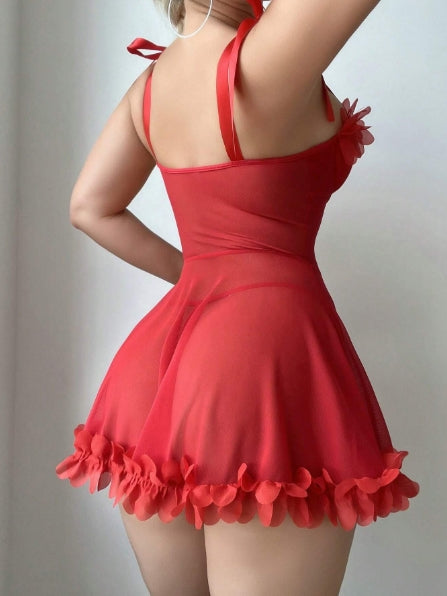 Red Lingerie Dress for Women – Sexy Nightdress PRUFAL | Pay on Delivery Morocco